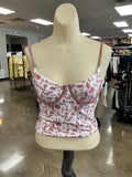 Swimsuit Top By Clothes Mentor In Brown & White, Size:M
