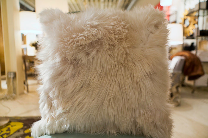 Alpaca Pillow 20" x 20", Ivory - Auskin
