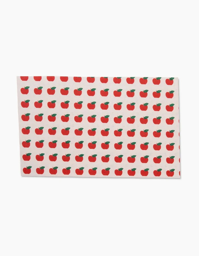 Apple Grove by Brittany Jepsen features a white rectangular card with a grid of small red apples and green leaves—an eco-friendly design that adds charm and promotes sustainability.