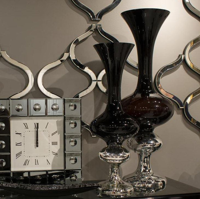 Black Hand Blown Glass Vase - Howard Elliott