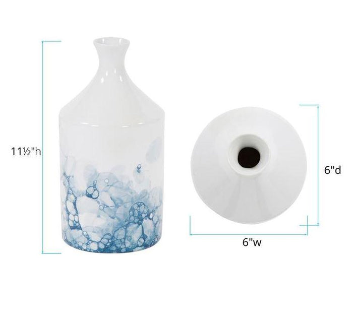 Blue and White Porcelain Bottle Vase - Howard Elliott
