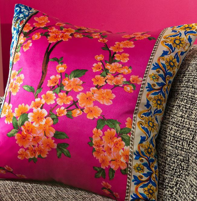 Cherry Silk Pillow Pink - Ann Gish