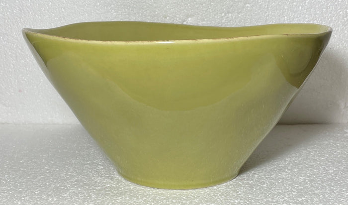 Crate & Barrel Marin Green Round Vegetable 10 1/4"0