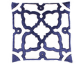 Creme Linen Navy Velvet Pillow - Callisto Home