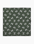 The Coit Creative Dalmation Dogs square green dog towel features a playful white Dalmatian pattern, is highly absorbent and quick drying—perfect for keeping your pup clean and dry.