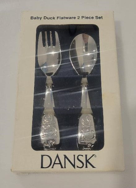 Dansk Baby Duck Spoon Fork Set Stainless 18 80