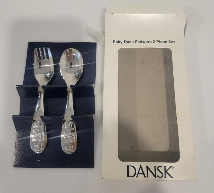 Dansk Baby Duck Spoon Fork Set Stainless 18 82