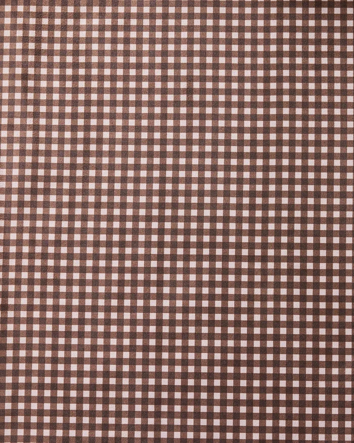 Deep Hearth by Geometry features a brown and white gingham pattern with evenly spaced lines, forming a grid of small squares—ideal for absorbent dinner napkins in your Dinner Napkin Set.