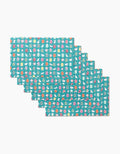 Six Floral Easter Garden placemats by Ceyda Alasar, featuring a colorful floral pattern—an eco-friendly alternative to kitchen towels, perfect for brightening your table and reducing waste.