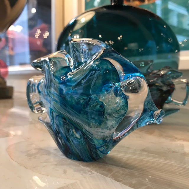 Glass Fish Blue Aqua- Teign Valley Glass