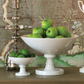 White Grand Pedestal Bowl - Global Views