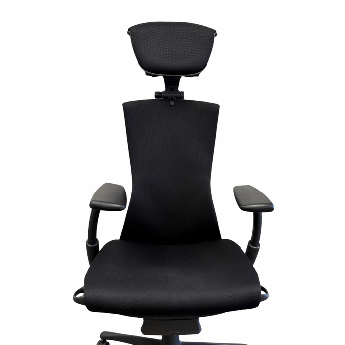 Refurbished Herman Miller Embody office chair with headrest, black, from Office Logix Shop