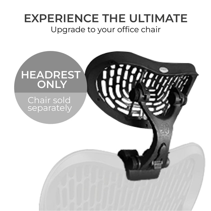 Black mesh Mirra 2 chair headrest by Office Logix Shop, headrest only, chair not included.