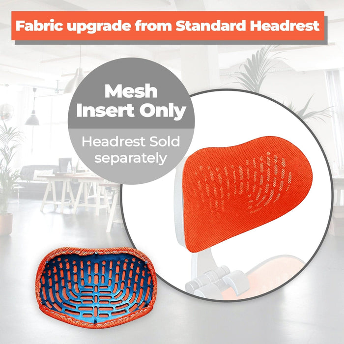 Orange mesh insert upgrade for Mirra 2 office chair headrest, sold by Office Logix Shop.