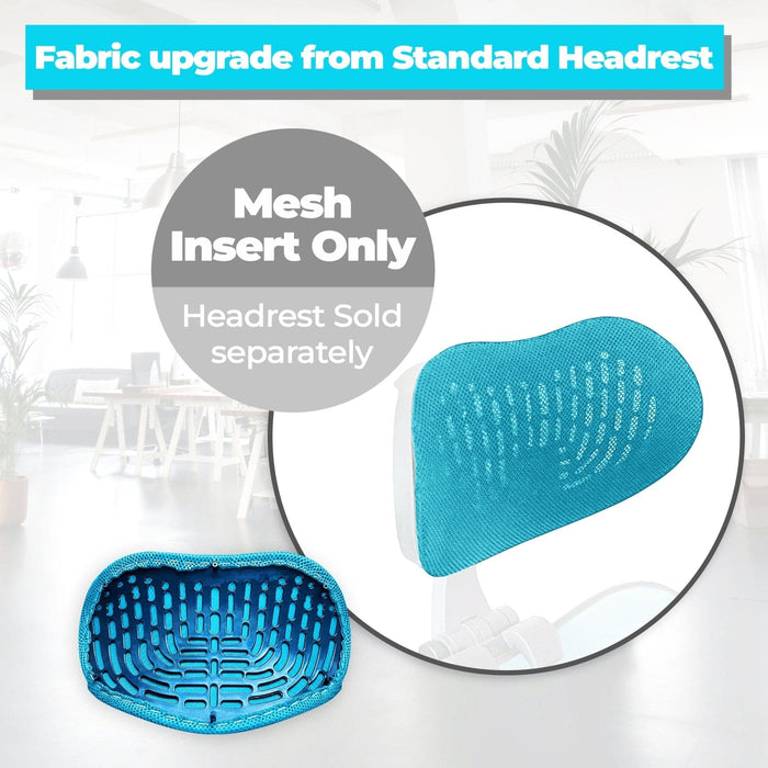 Turquoise mesh headrest insert for Mirra 2 office chair, replacement part at Office Logix Shop
