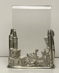 Kirk Stieff Frame Pewter Child Baby Teddy Bear Crayons  4" x 2 5/8"0