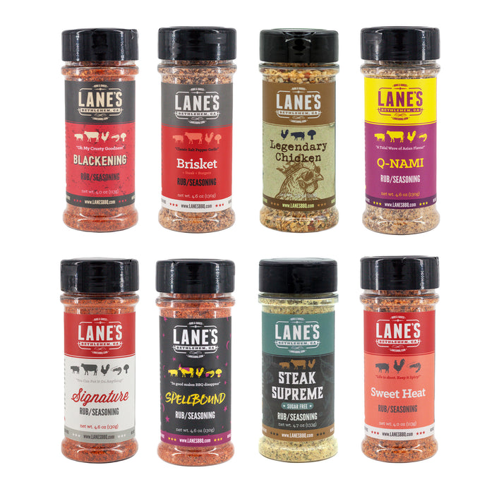 Lane's Most Popular 8 Rubs Set