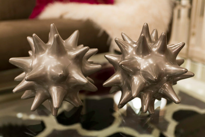 Large Matte Silver Urchin - Global Views