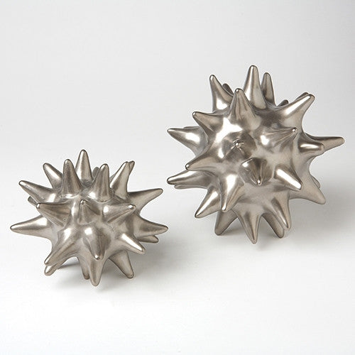 Large Matte Silver Urchin - Global Views