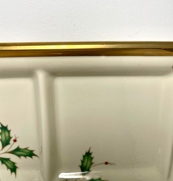 Lenox Holiday Nouveau 3 Part Rectangular Divided Server 15 7/8" Factory Second1