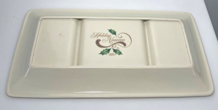 Lenox Holiday Nouveau 3 Part Rectangular Divided Server 15 7/8" Factory Second4