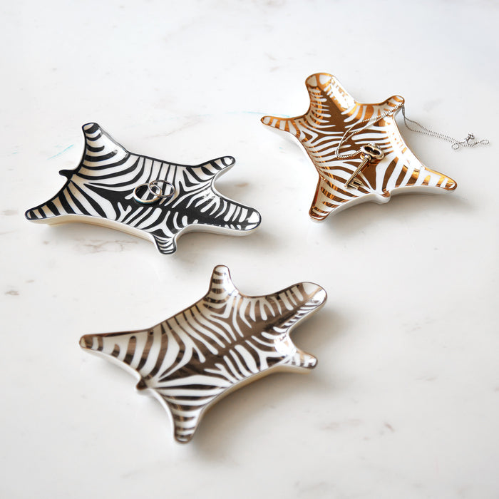 Metallic Zebra Dish Black - Jonathan Adler