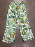 Pants Wide Leg By Melloday In Green & Yellow, Size:Xs