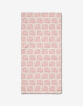 The Kayla Ann Pink Snail Party Bar Towel features pink and white snail illustrations on ultra-absorbent Geoweave fabric, adding style and function to any setting.