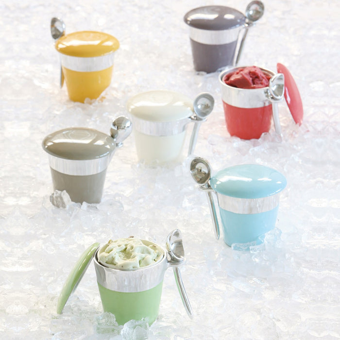 Pint Ice Cream Holder With Spoon, Vert - Nima Oberoi-Lunares