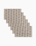 Sheets of Ready For Summer Doggy by Geometry, featuring black and white dog portraits in a staggered pattern—an economical, eco-friendly alternative to Not Paper Towels.
