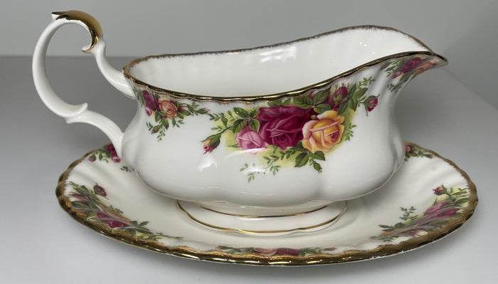Royal Albert Old Country Roses Gravy Boat and Underplate0