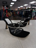 Sandals Heels Kitten By Marc Fisher In Black, Size:7.5