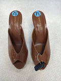 Sandals Heels Stiletto By Marc Fisher In Brown, Size:7.5