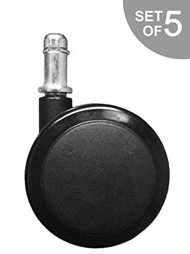 Office chair caster wheel for hardwood floors, black, set of 5, Office Logix Shop
