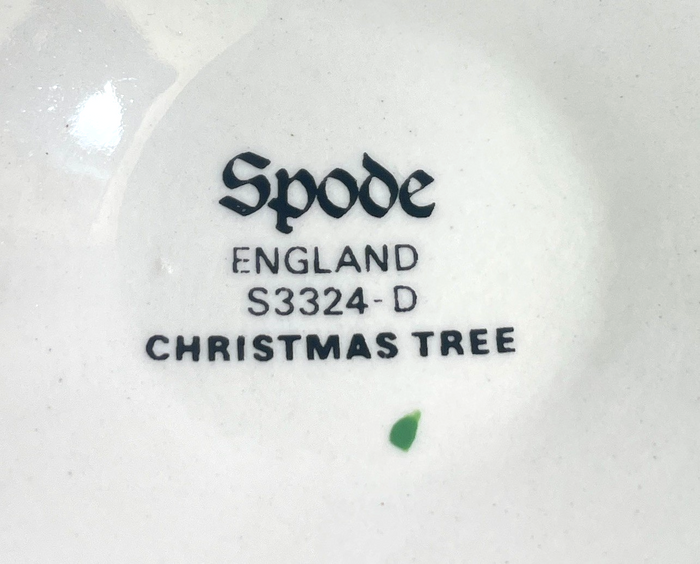 Spode Christmas Tree Candleholder Ring Handle 2 1/2"2