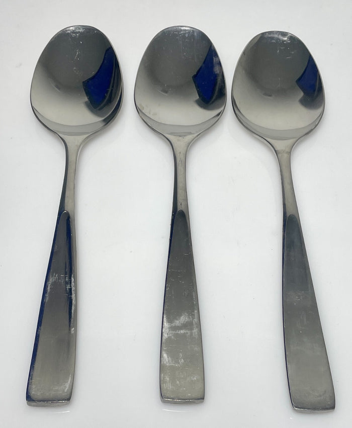 Stanley Roberts Allison Place Oval Soup Spoon 7 1/2" Set of 3 Stainless0