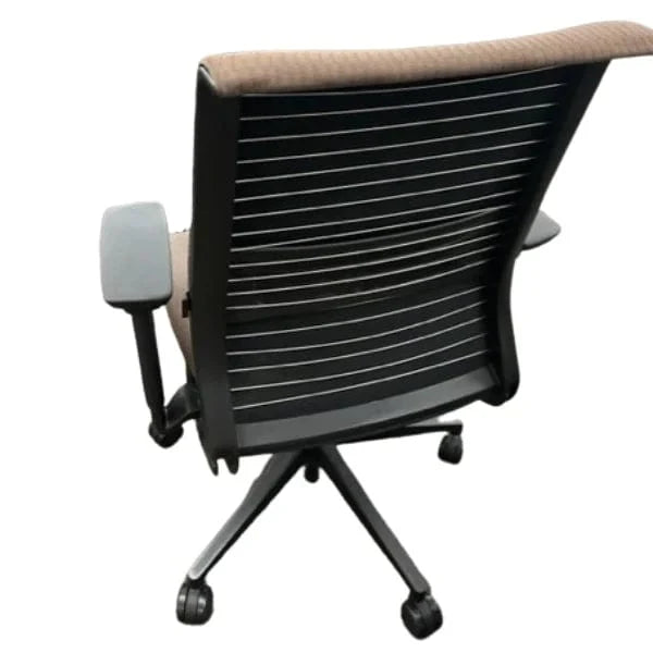Refurbished Steelcase Think chair with brown upholstery, ergonomic design, Office Logix Shop