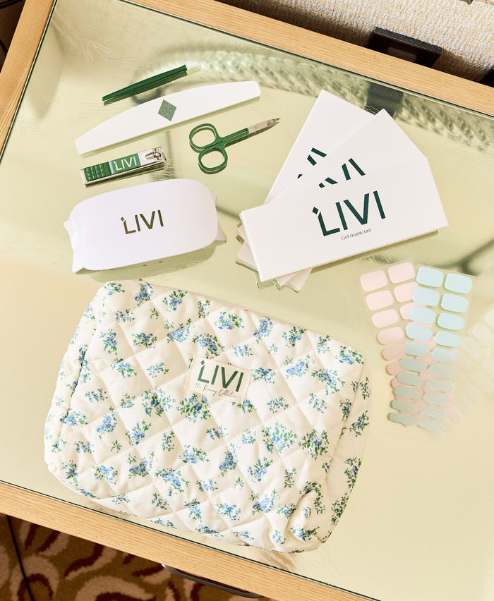 The Livi Starter System™ + Luxe Floral Bag (includes mini LED lamp & all tools & luxe floral bag)