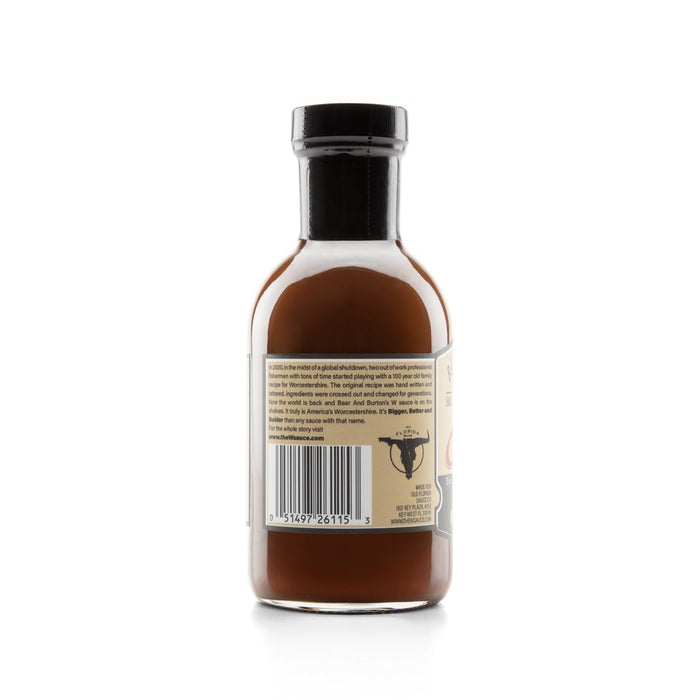 The W Sauce story on label