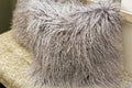 Tibetan Lamb Pillow Dove 16" x 16"- Auskin