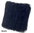 Tibetan Lamb Wool Pillow 16" x 16", Black - Auskin