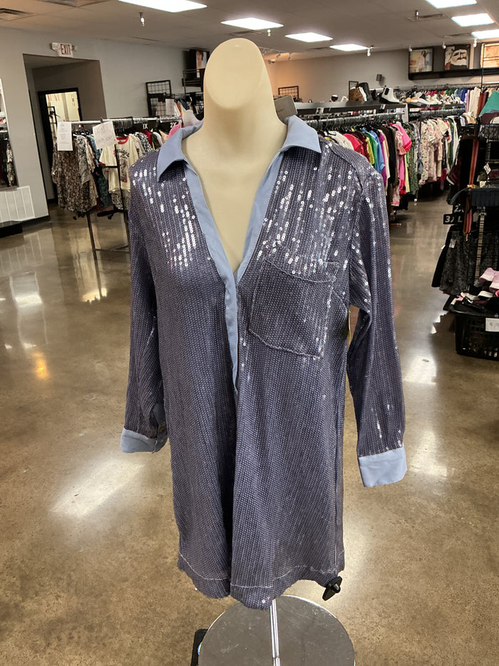 Top Ls By Pilcro In Blue, Size:Xs