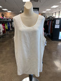 Top Sleeveless By Caroline Rose In Cream, Size:3X