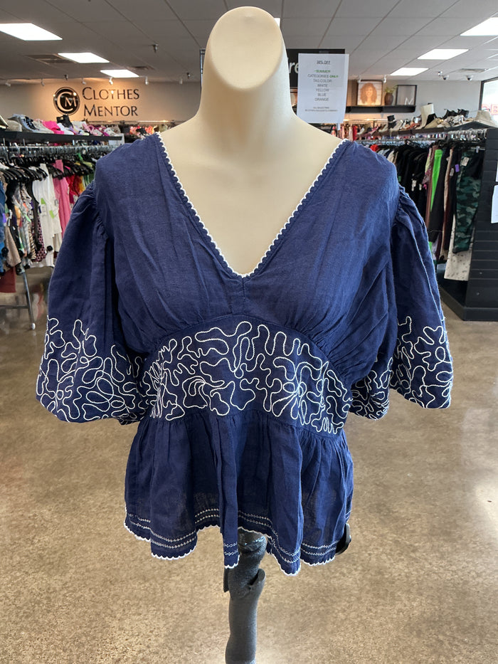 Top Ss By Maeve In Navy, Size:Lp