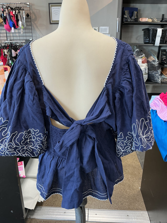 Top Ss By Maeve In Navy, Size:Lp