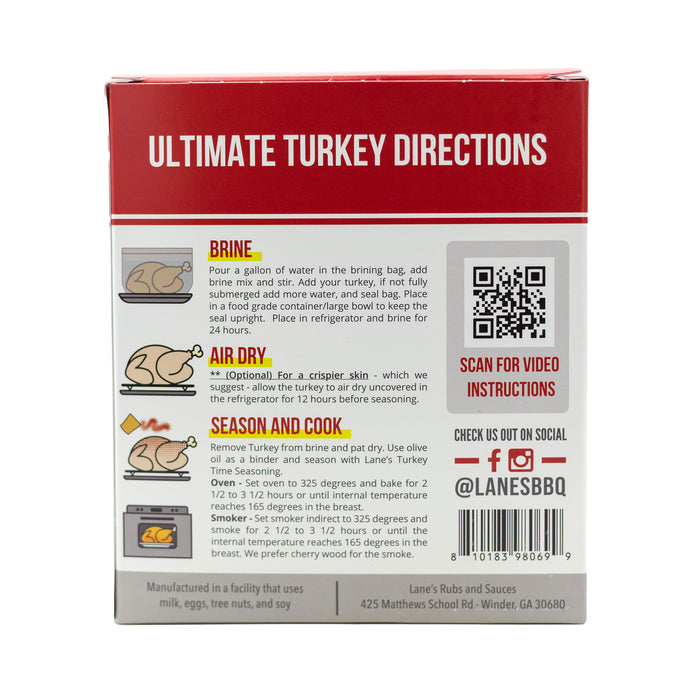 Ultimate Turkey Brine Kit (Signature Brine + Rub + Brine Bags) - 2 Use