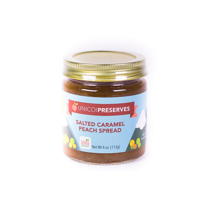 Salted Caramel Peach Spread jar