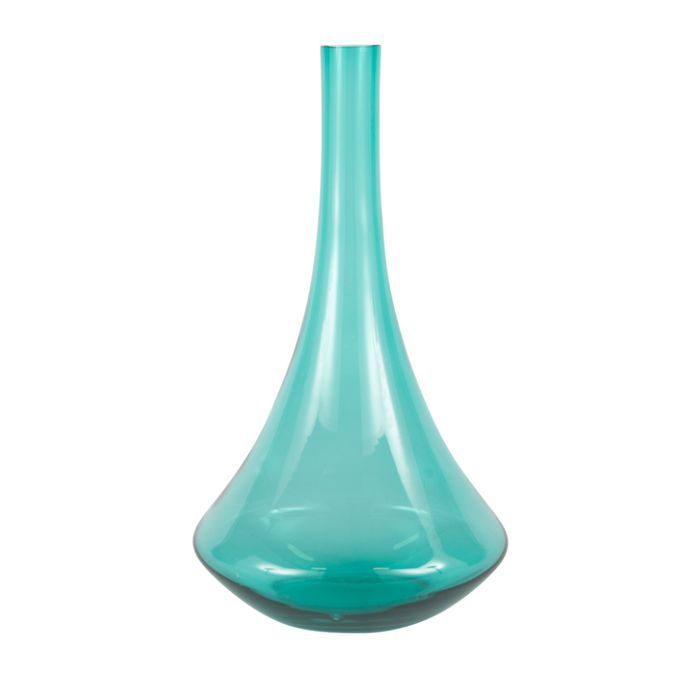 Venus Glass Vase, Blue Glass - Gold Leaf Design Group