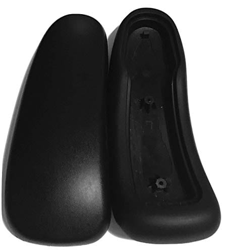 Pair of black classic vinyl office chair arm pads, replacement parts from Office Logix Shop