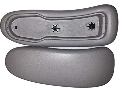 Classic vinyl office chair arm pads, pair in gray, for Office Logix Shop refurbished chairs